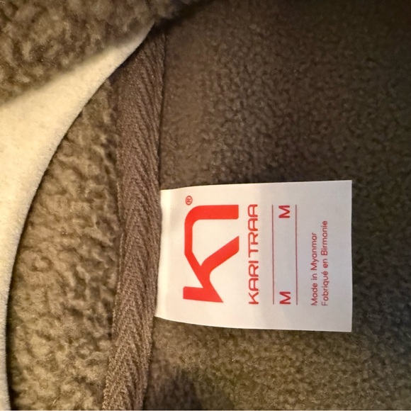 Kari Traa sage green and burgundy Fleece Jacket - Picture 3 of 3